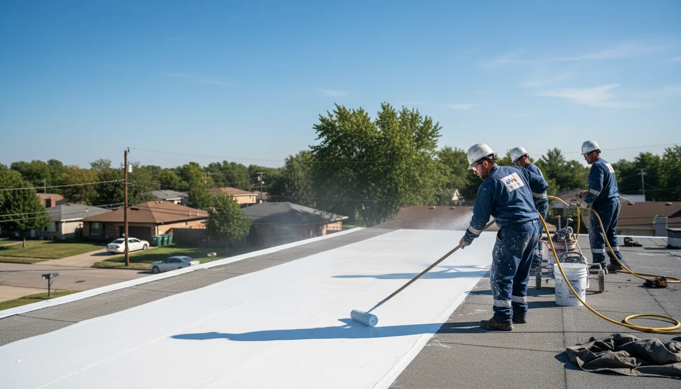 Commercial roof coating in Lueders, TX near me